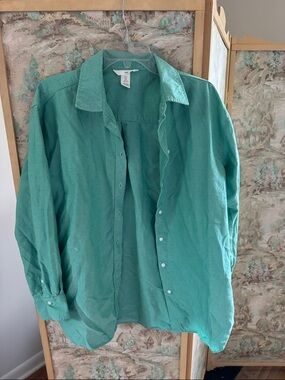 Green Button-Up Shirt